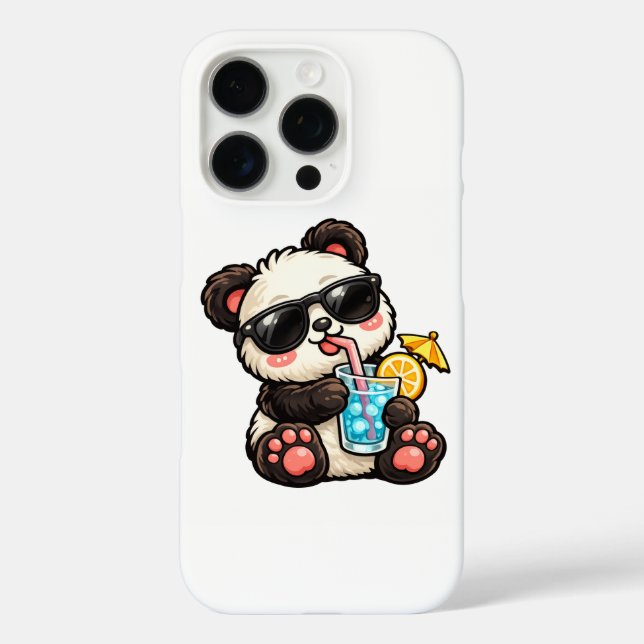 Kühle Panda-Drinks Case-Mate iPhone Hülle (Rückseite)