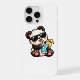 Kühle Panda-Drinks iPhone 15 Pro Max Hülle