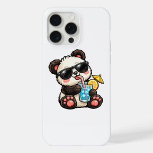 Kühle Panda-Drinks iPhone 15 Pro Max Hülle