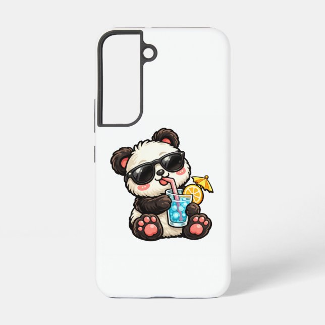 Kühle Panda-Trinkmischung Samsung Galaxy Hülle (Rückseite)