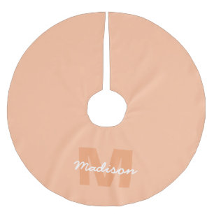 Kühle Pastell-Pfirsichfarbe mit individuellem Mono Polyester Weihnachtsbaumdecke
