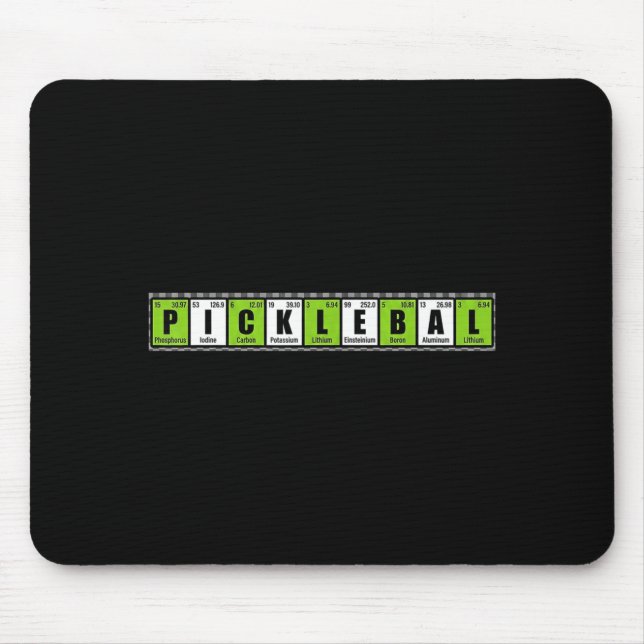 Kühle Pickleball-essentielle Elemente lustiges Mem Mousepad (Vorne)