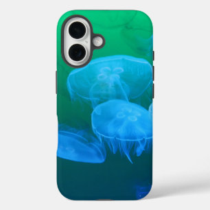 Kühle Quallen Grün Blau Verlauf iPhone 16 Hülle