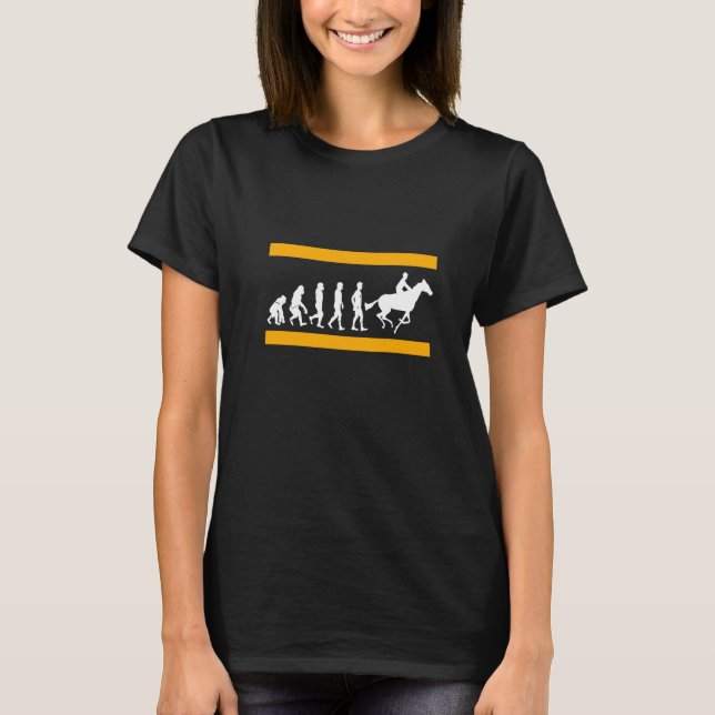 Kühle Retro-Evolution eines Pferderennens   Gesche T-Shirt (Vorderseite)