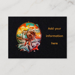 Kühle Retro-Kamera-Grafik Visitenkarte