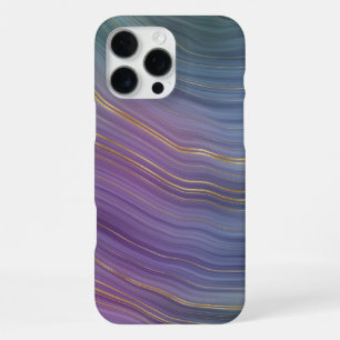 Kühle Schichten Schönes blaues lila und goldenes iPhone 16 Pro Max Hülle