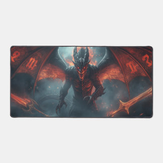 Kühle schwarze und orange futuristische Gaming-Hin Schreibtischunterlage