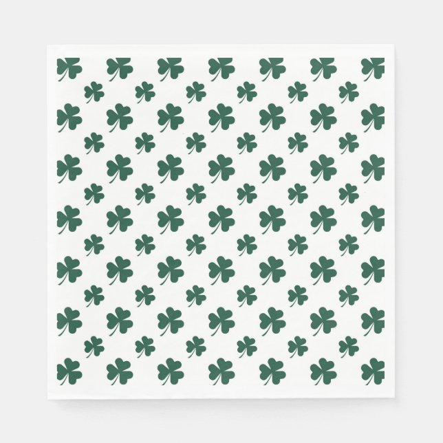 Kühle Shamrock-Fliesenmuster-Klee  Serviette (Vorderseite)