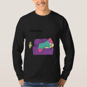 Kühle Socken Schlafende Couch Arbeitstag Niedlic T-Shirt