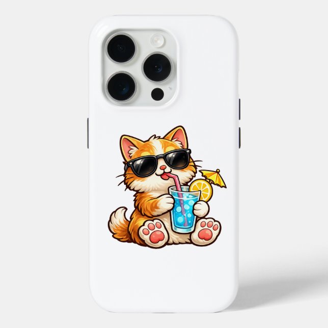 Kühle Sommerkatze Case-Mate iPhone Hülle (Rückseite)
