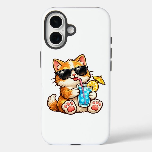 Kühle Sommerkatze Case-Mate iPhone Hülle (Rückseite)
