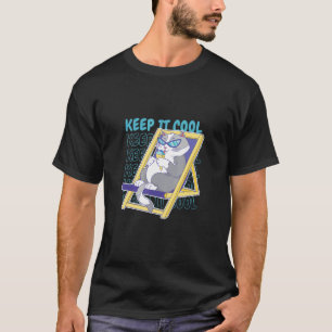 Kühle Sommerkatze Lümmelt Sich T-Shirt