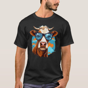 Kühle-Sonnenbrille-Kuh-Kostüm T-Shirt