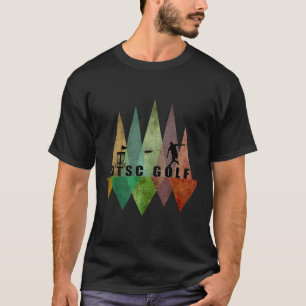 Kühle stilisierte geometrische Disc-Golf-Skizze un T-Shirt