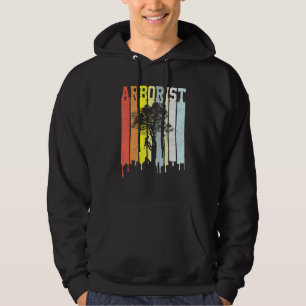 Kühle Textstreifen Vintage Retro Arborist Hoodie