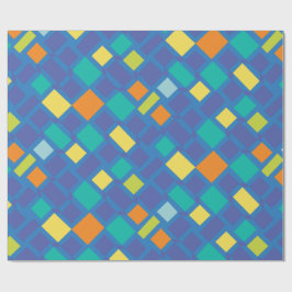 Kühle Töne Gingham Kinder-  Geschenkpapier
