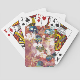 Kühle, trendige Kunst des romantischen Blumenmuste Spielkarten