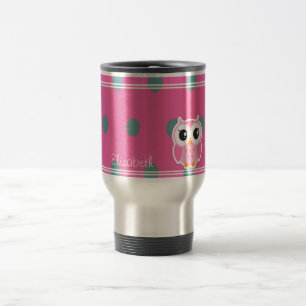 Kühle trendige Polka-Punkte mit personalisierter s Reisebecher