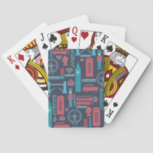Kühle trendige Vintage London Illustrationen Muste Spielkarten