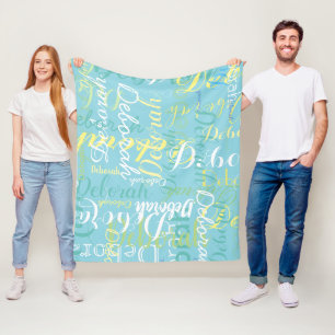 Kühle Typografie Farbnamen robin-egg-blau Fleecedecke