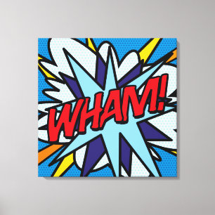 Kühle typografische moderne Pop-Art-Comic-Book-WHA Leinwanddruck