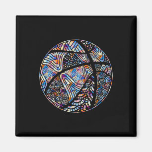 Kühle und großartige Basketball-Geometrie Magnet