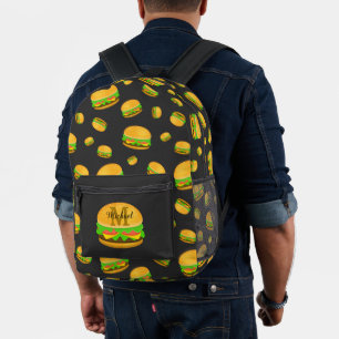 Kühle und lustige leckere Burger Muster individuel Bedruckter Rucksack