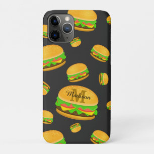 Kühle und lustige leckere Burger Muster Monogramm Case-Mate iPhone Hülle