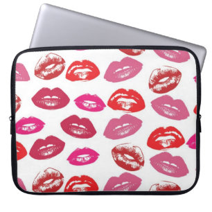 Kühle vintage retro mädchenhafte heiß rosa rote gl laptopschutzhülle