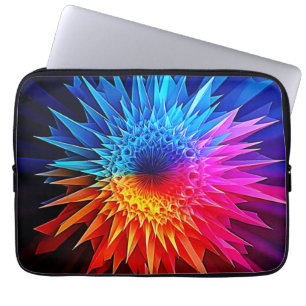 Kühle warme stachelige Sternenexplosion-Kunst Laptopschutzhülle
