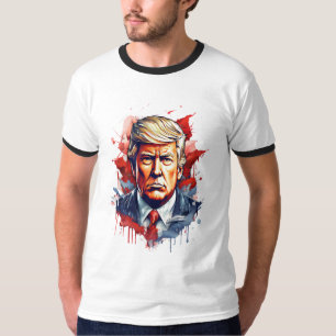 Kühle Wasserfarbe Donald Trump T - Shirt Design