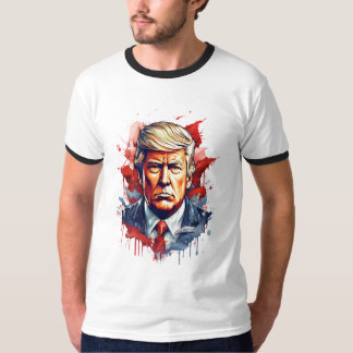 Kühle Wasserfarbe Donald Trump T - Shirt Design