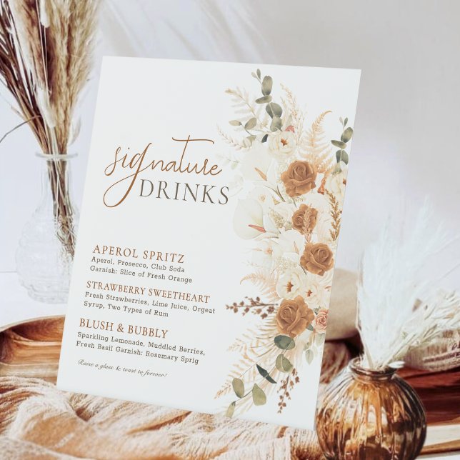 Kühle Wasserfarbe Terracotta Hochzeit Signature Dr Sockelschild (Von Creator hochgeladen)