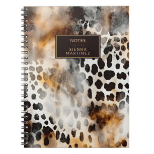 Kuhleopard Print Abstrakt Art Notizblock