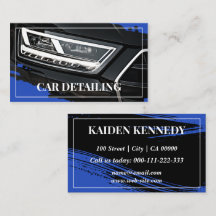 Kühler Blaue Auto-Service-Detailing-Foto-Vorlage