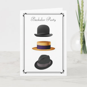 Kühler Bowler Strohhut Fedora #2  Junggesellenabsc Einladung