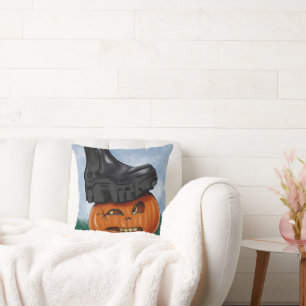 Kühler Halloween-Kürbis, der es zerquetscht Kissen