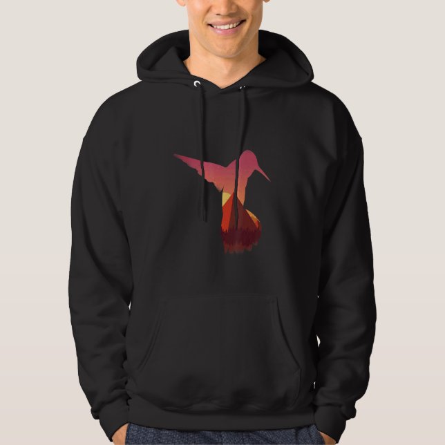 Kühler Kolibri Spruch Pyramide Hoodie (Vorderseite)
