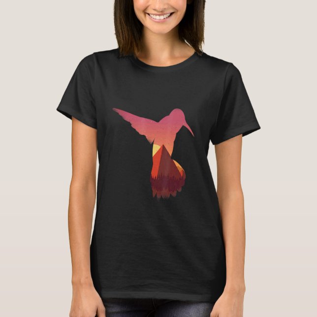 Kühler Kolibri Spruch Pyramide T-Shirt (Vorderseite)