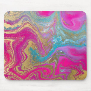 Kühler Marmor-Gold-Glitter Farbverlauf Mousepad