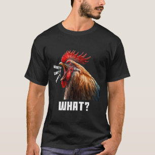 Kühler sarkastischer wütender Hahn schreit Grafik T-Shirt