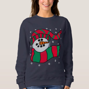 Kühler Schneemann Abstrakte Weihnachtskunst zum Tr Sweatshirt