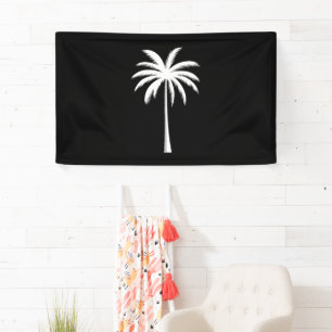 Kühler Sommerurlaub Sonnenuntergang Strand Palmenb Banner