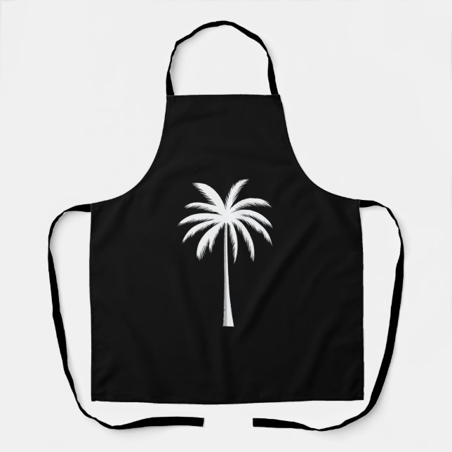 Kühler Sommerurlaub Sonnenuntergang Strand Palmenb Schürze (Vorderseite)