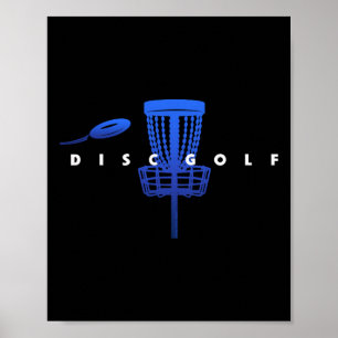 Kühler stilisierter Disc Golf mit Sket und Disc - Poster