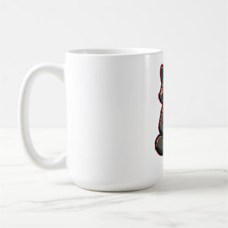 Kühler Waschbär trinkt Hafermilch-Eiskaffee Kaffeetasse