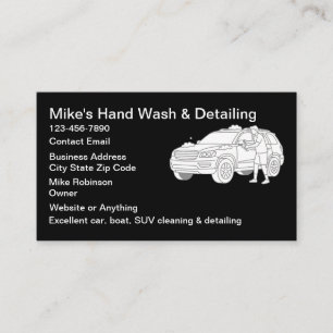 Kühles Auto-Detailing Auto-Reinigung Visitenkarte