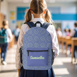 Kühles Blau und Grün Modernes Personalisiertes Bedruckter Rucksack