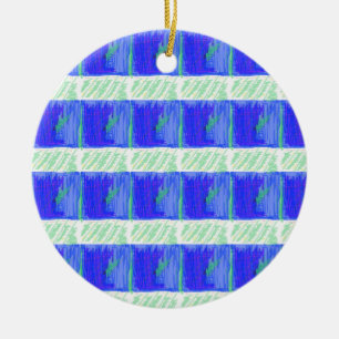 Kühles Blaues Maritimes Abstrakt Keramik Ornament