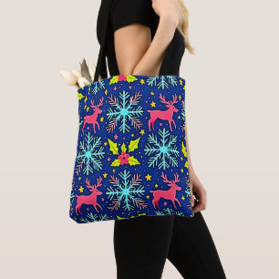 Kühles Blaues Weihnachts-Rentier-Muster-Design